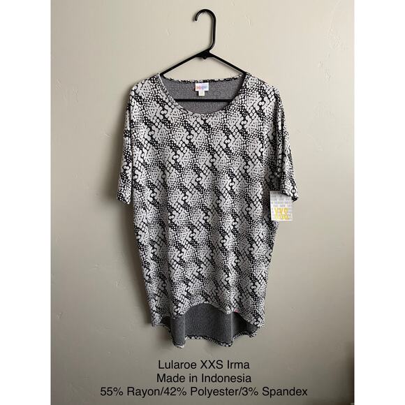 Lularoe Gray and Black XXS Irma - Picture 1 of 2